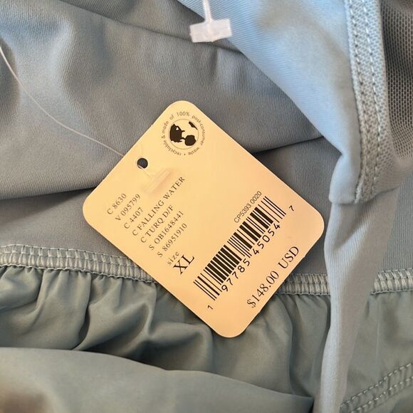 Nwt free people righteous onesie falling water blue track pant jumpsuit - Picture 4 of 4